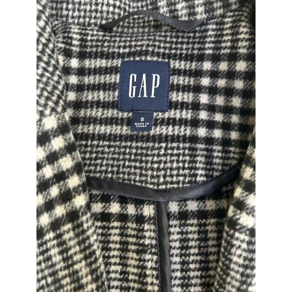 Gap Jacket Plaid SZS Black/White Button Front Casual Streetwear Layering Classic - Picture 7 of 11